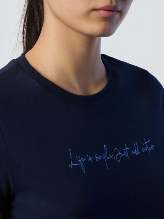 мајица са везом Морнарско плаво одећу Жене PDV4J560 North Sails