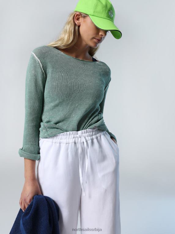 ланене и тенцел панталоне бео одећу Жене PDV4J608 North Sails