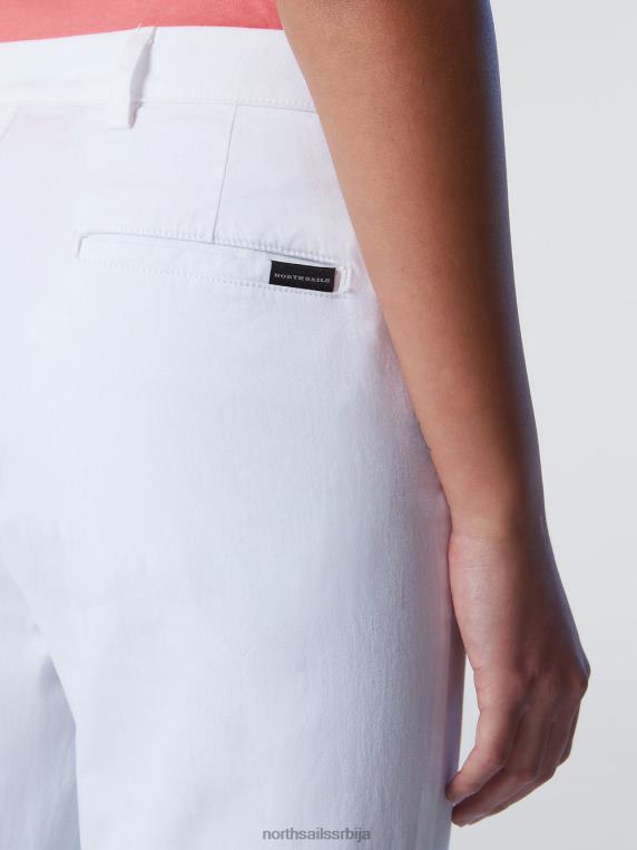 цхинос од органског памука бео одећу Жене PDV4J613 North Sails