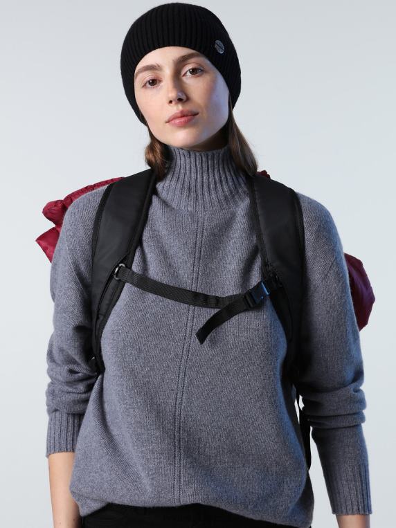 џемпер од мешавине кашмира средње сиви меланж одећу Жене PDV4J1371 North Sails