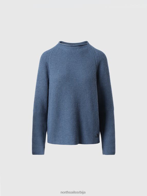 џемпер са подвијеним вратом цхина блуе одећу Жене PDV4J1395 North Sails