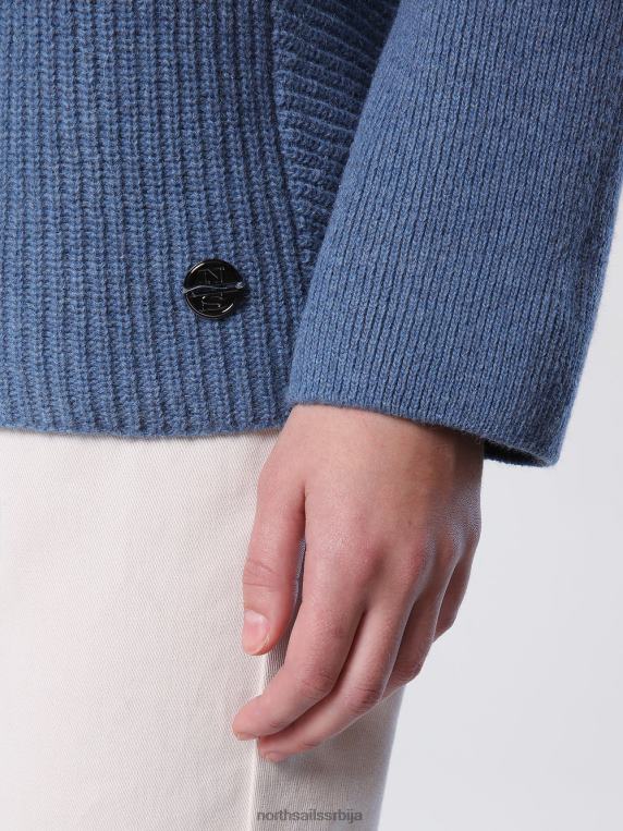 џемпер са подвијеним вратом цхина блуе одећу Жене PDV4J1395 North Sails