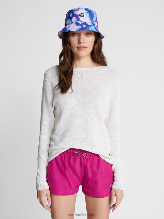 џемпер са великим изрезом бео одећу Жене PDV4J1453 North Sails