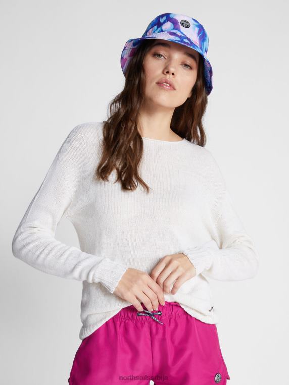 џемпер са великим изрезом бео одећу Жене PDV4J1453 North Sails