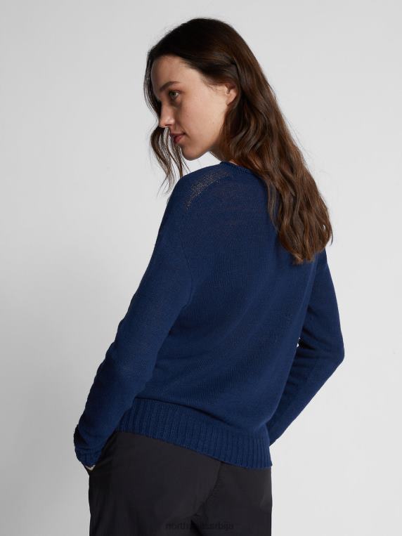 џемпер са великим изрезом поноћно плава одећу Жене PDV4J1455 North Sails