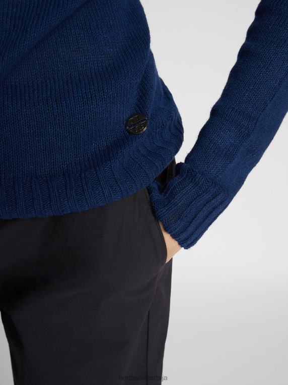 џемпер са великим изрезом поноћно плава одећу Жене PDV4J1455 North Sails