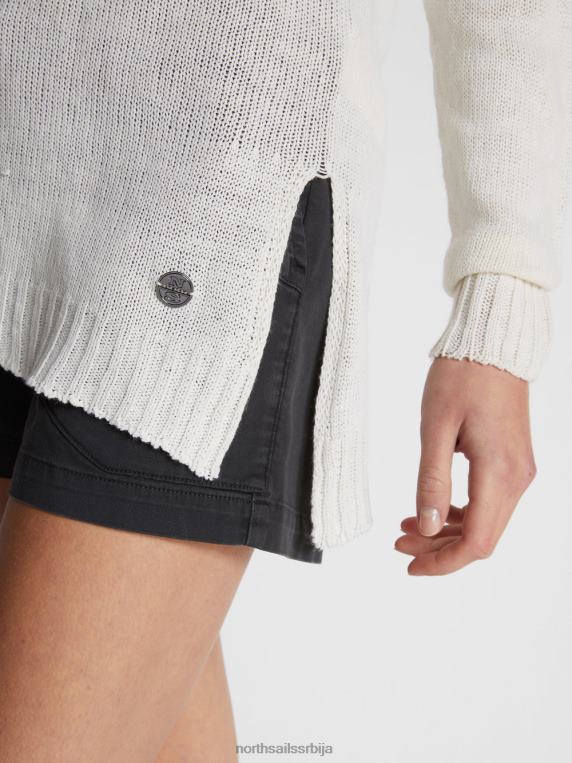 џемпер с в-изрезом бео одећу Жене PDV4J1461 North Sails