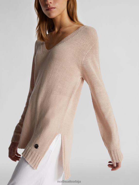 џемпер с в-изрезом воодросе одећу Жене PDV4J1462 North Sails