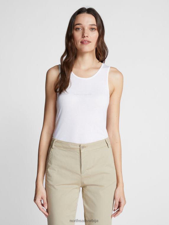 мајица без рукава од памука и бамбуса бео одећу Жене PDV4J1480 North Sails