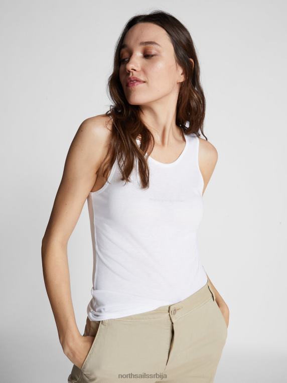 мајица без рукава од памука и бамбуса бео одећу Жене PDV4J1480 North Sails
