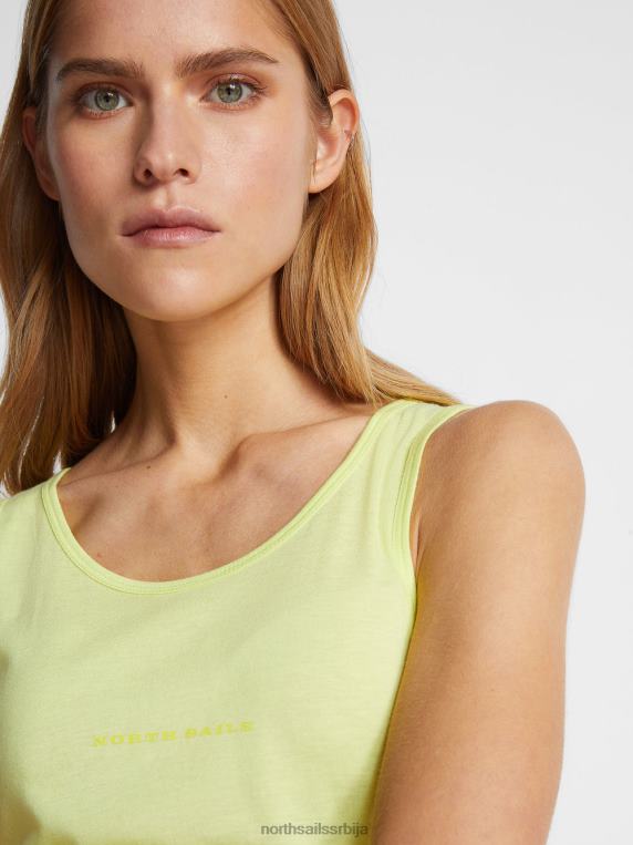 мајица без рукава од памука и бамбуса лагани сумпор одећу Жене PDV4J1481 North Sails