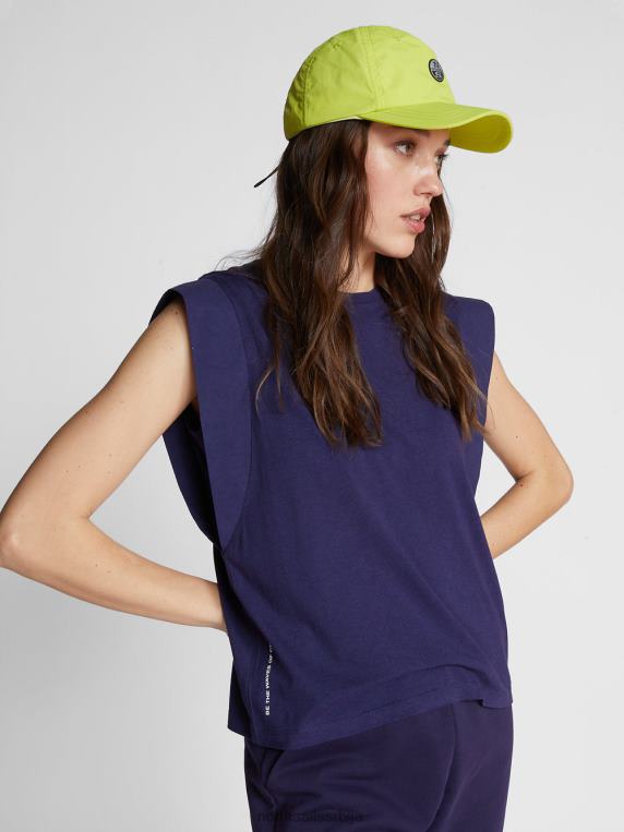 врх од памука и бамбуса поноћно плава одећу Жене PDV4J1486 North Sails