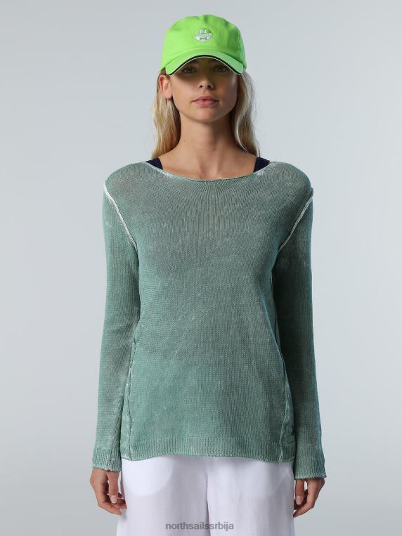 ланени горњи део са овратником гранит зелена одећу Жене PDV4J570 North Sails