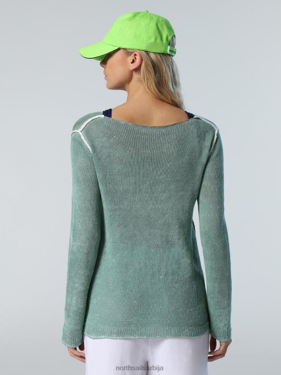 ланени горњи део са овратником гранит зелена одећу Жене PDV4J570 North Sails