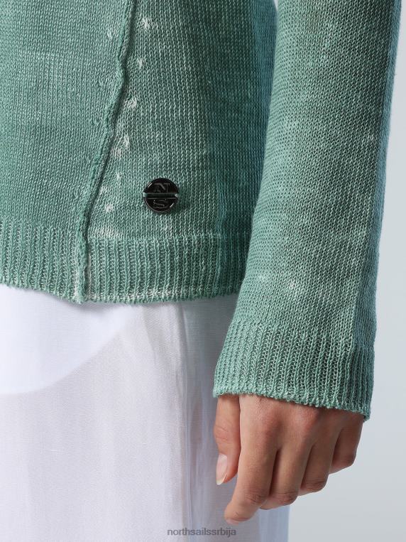 ланени горњи део са овратником гранит зелена одећу Жене PDV4J570 North Sails