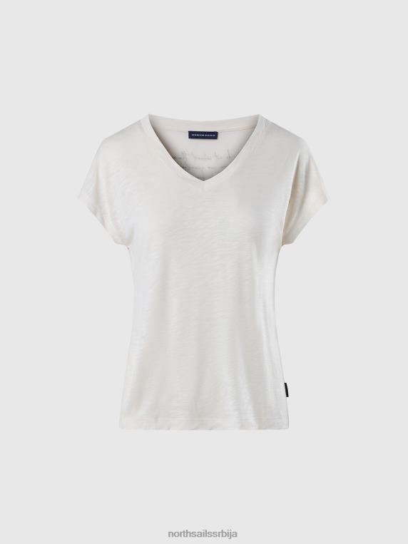 горњи део са в-изрезом крема од бадема одећу Жене PDV4J571 North Sails
