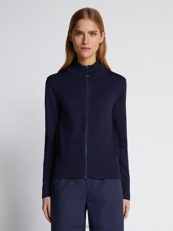 кардиган са високим изрезом поноћно плава одећу Жене PDV4J1476 North Sails