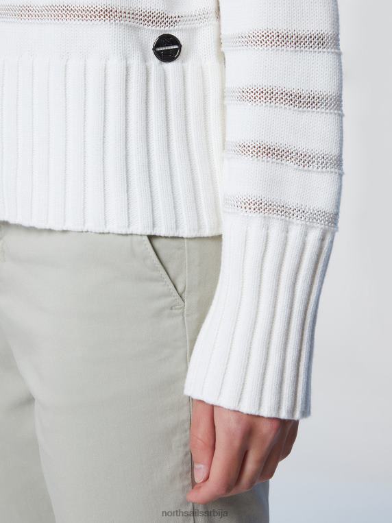 пругасти округли изрез крема од бадема одећу Жене PDV4J589 North Sails