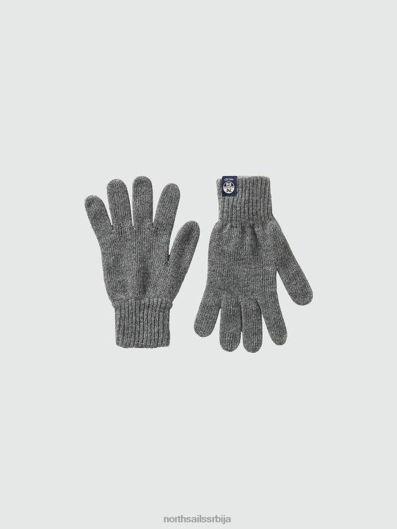 кашмирске рукавице средње сиви меланж Прибор мушкарци PDV4J692 North Sails