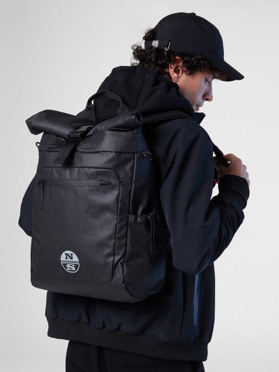 ролл-топ ранац црн Прибор мушкарци PDV4J477 North Sails