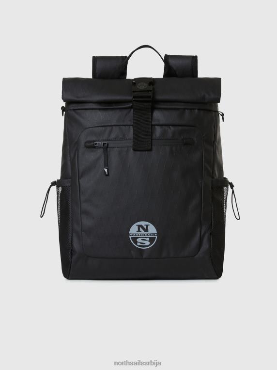 ролл-топ ранац црн Прибор мушкарци PDV4J477 North Sails