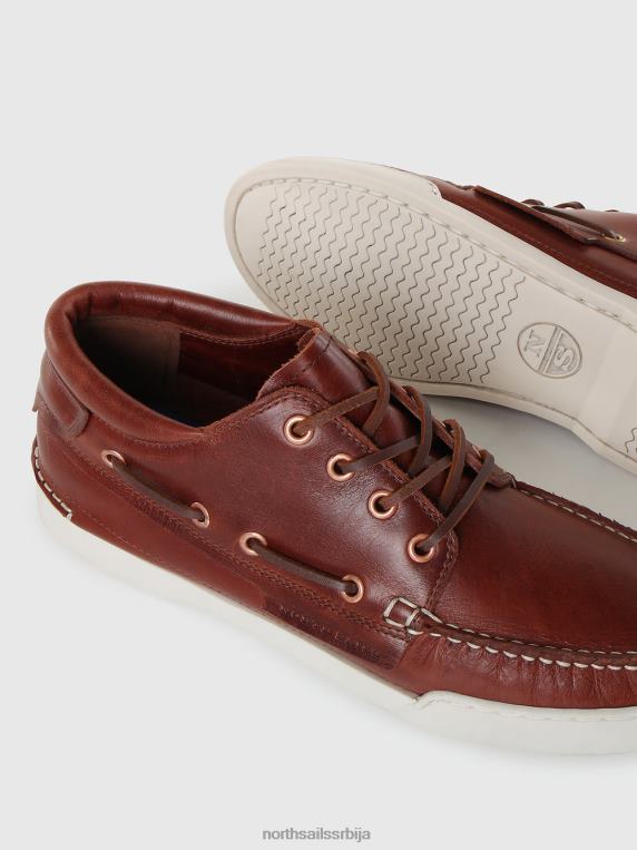 палубне ципеле за чамац средње класе тамно браон обућа мушкарци PDV4J704 North Sails