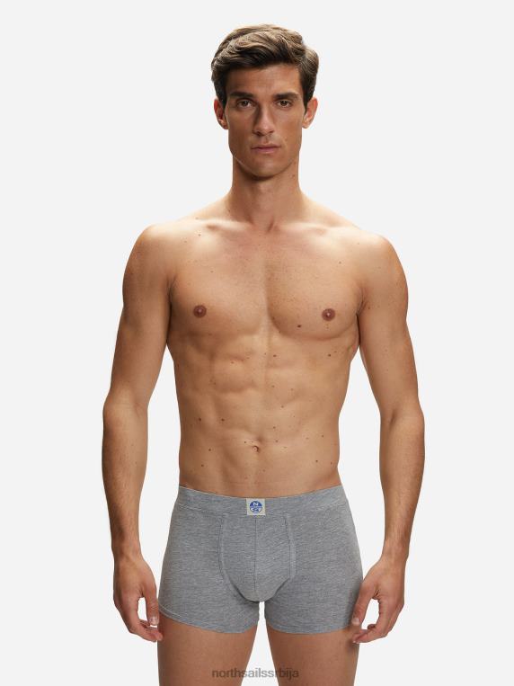 боксерице од органског памука сиви меланж одећу мушкарци PDV4J490 North Sails