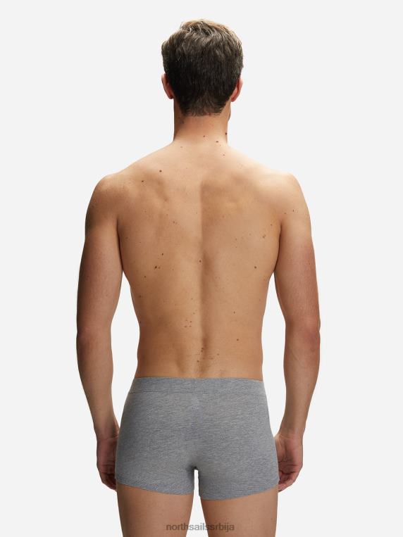 боксерице од органског памука сиви меланж одећу мушкарци PDV4J490 North Sails