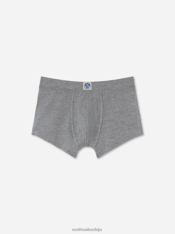 боксерице од органског памука сиви меланж одећу мушкарци PDV4J490 North Sails