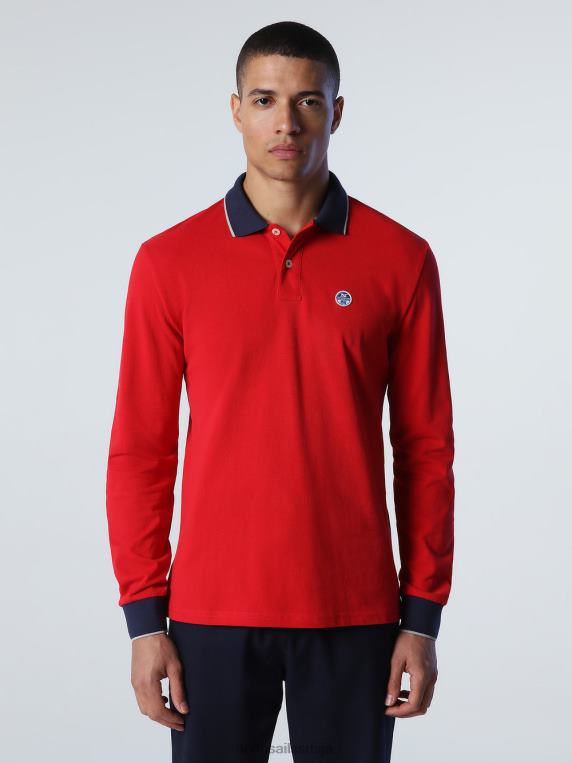 поло мајица дугих рукава црвена одећу мушкарци PDV4J1003 North Sails
