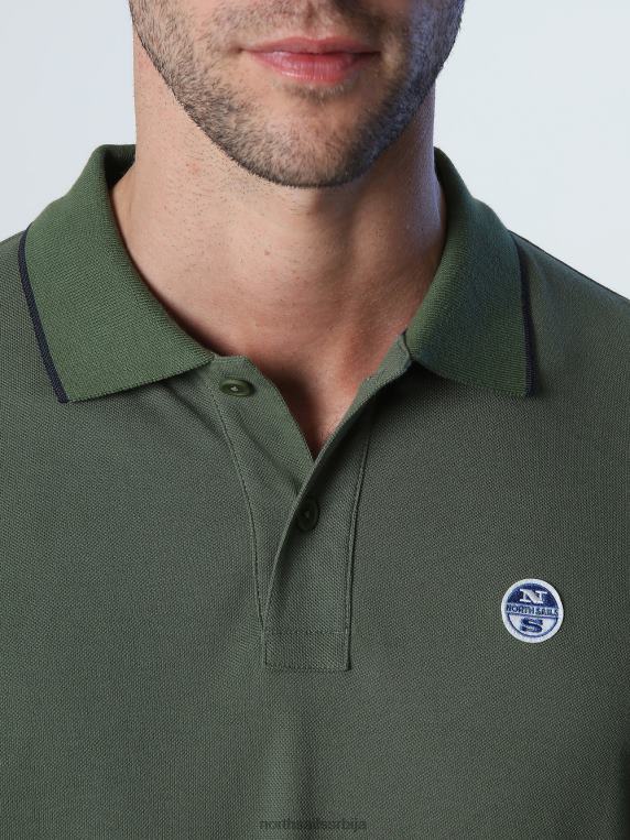 поло мајица дугих рукава бронзано зелена одећу мушкарци PDV4J1004 North Sails