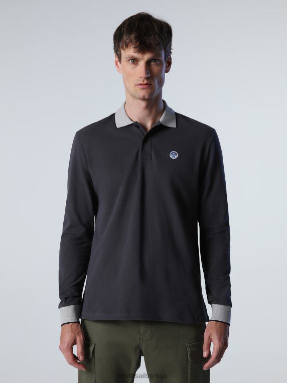 поло мајица дугих рукава асфалт одећу мушкарци PDV4J1008 North Sails