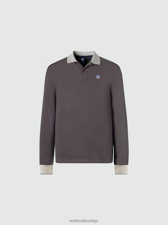 поло мајица дугих рукава асфалт одећу мушкарци PDV4J1008 North Sails