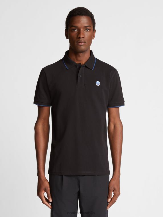 штампана поло мајица црн одећу мушкарци PDV4J1049 North Sails