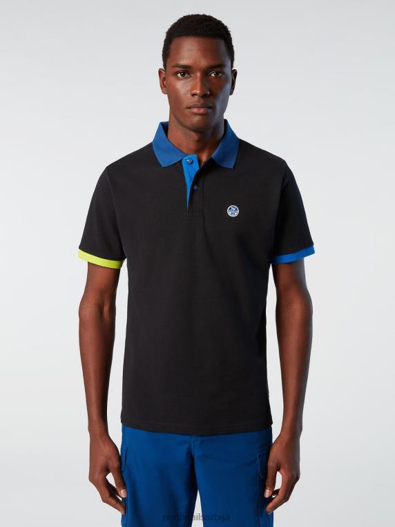 поло мајица од органског памука нова црн одећу мушкарци PDV4J104 North Sails