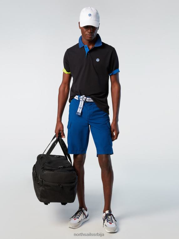 поло мајица од органског памука нова црн одећу мушкарци PDV4J104 North Sails