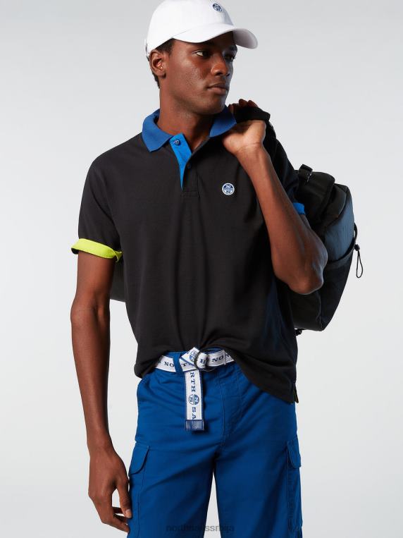 поло мајица од органског памука нова црн одећу мушкарци PDV4J104 North Sails