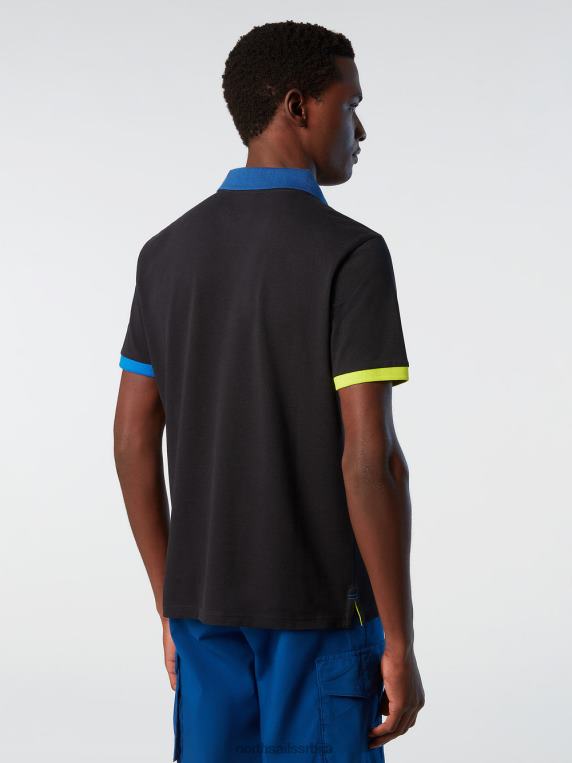 поло мајица од органског памука нова црн одећу мушкарци PDV4J104 North Sails