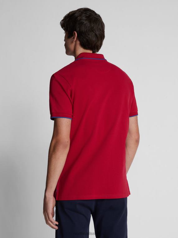 штампана поло мајица персијска црвена одећу мушкарци PDV4J1051 North Sails