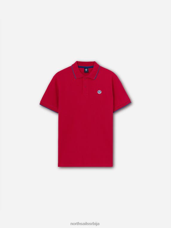 штампана поло мајица персијска црвена одећу мушкарци PDV4J1051 North Sails