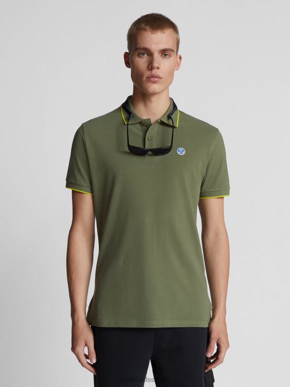 штампана поло мајица маслинасто зелена одећу мушкарци PDV4J1053 North Sails