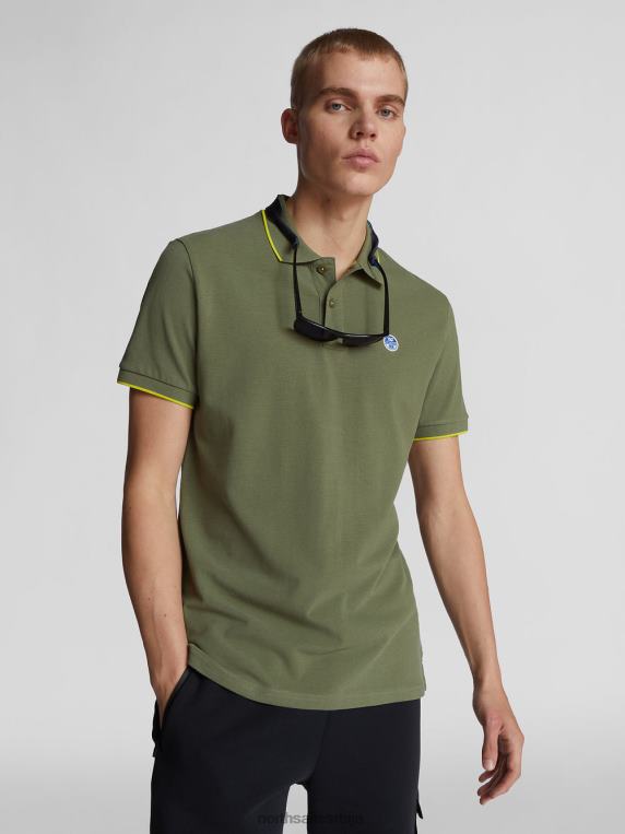 штампана поло мајица маслинасто зелена одећу мушкарци PDV4J1053 North Sails