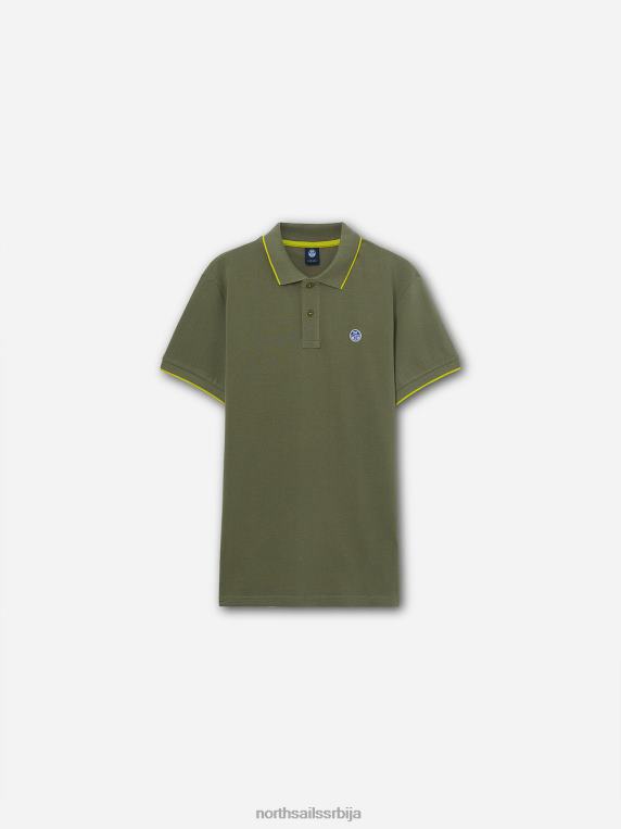 штампана поло мајица маслинасто зелена одећу мушкарци PDV4J1053 North Sails
