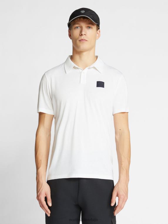 памучна и бамбус поло мајица бео одећу мушкарци PDV4J1068 North Sails