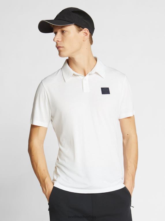 памучна и бамбус поло мајица бео одећу мушкарци PDV4J1068 North Sails