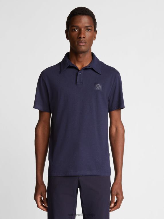памучна и бамбус поло мајица Морнарско плаво одећу мушкарци PDV4J1070 North Sails