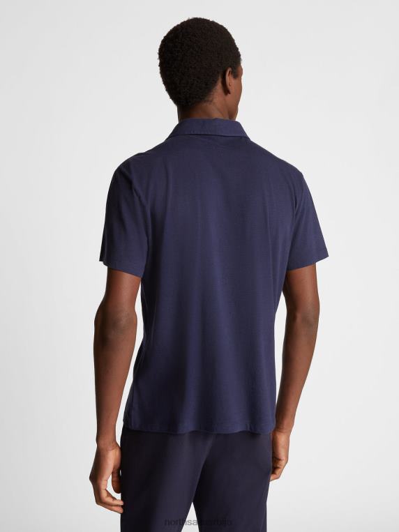 памучна и бамбус поло мајица Морнарско плаво одећу мушкарци PDV4J1070 North Sails