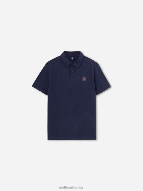 памучна и бамбус поло мајица Морнарско плаво одећу мушкарци PDV4J1070 North Sails