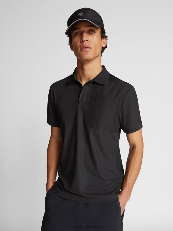 цоолмак пикуе поло мајица црн одећу мушкарци PDV4J1072 North Sails