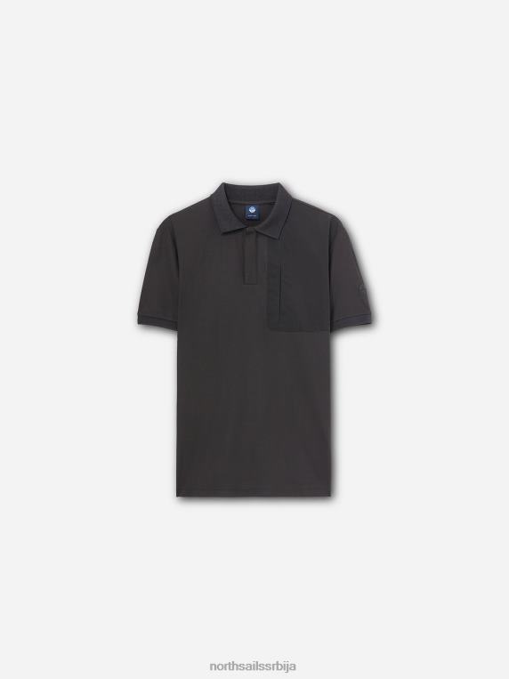 цоолмак пикуе поло мајица црн одећу мушкарци PDV4J1072 North Sails